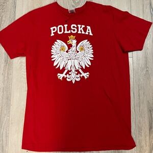 B&C Red Polska Graphic T-Shirt